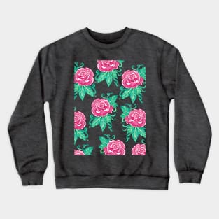 Rose Pattern Crewneck Sweatshirt